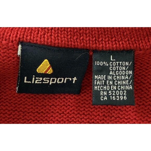 Vtg Liz Sport Women’s Nordic Fair Isle Winter Holiday Scandinavian Ski Sweater L - Picture 4 of 7